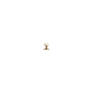 Delamain Porcelain Knob (Ivory Crackle Glaze) On Florentine Bronze Face Fix Rose