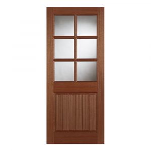 External Hardwood FALMOUTH 6 Light Unglazed M&T Door