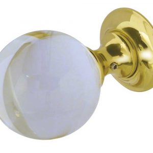 Plain Glass Mortice Knob 60mm