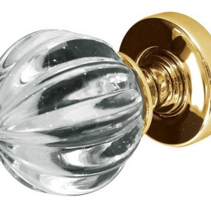 Pumpkin Glass Mortice Knob 60mm