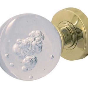 Bubble Glass Mortice Knob 60mm Dia
