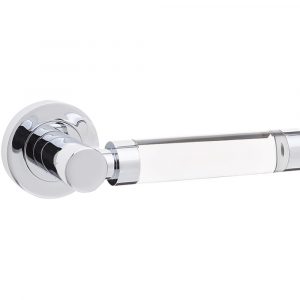 Plain Glass Lever On Rose 50X10mm