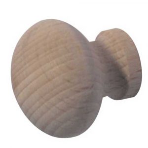 Unvarnished Wooden Knob 38mm