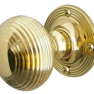 Reeded Mortice Knob 60mm Dia