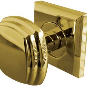 Mortice Knob On Square Rose 57mm Dia