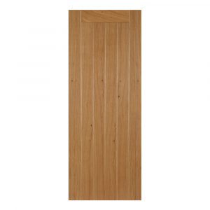 Oak Framed Ledged and Braced Flush Grooved Door