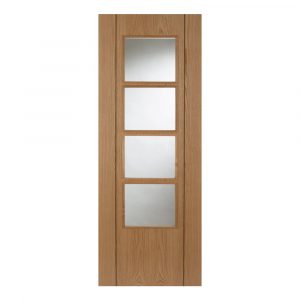 Vision Internal Oak Pre-Finished 4 Light Glazed Door