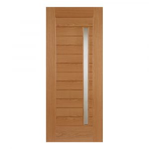 External Oak Oslo Modern Glazed Door