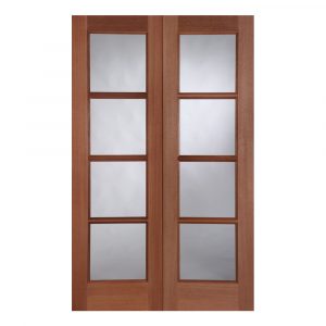 External Hardwood External Pattern 70 Un-Glazed Door Pair