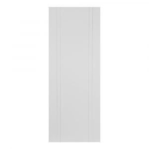 White Primed Capri Flush Grooved Door