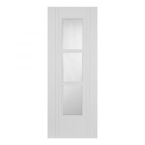 White Primed Capris 3 Light Glazed Door