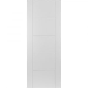 White Primed ISEO Flush Grooved Door