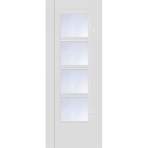 White Primed ISEO 4 Light Glazed Door