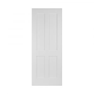 White Primed Shaker 4 Panelled Door