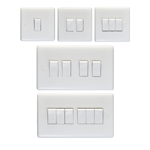 10A 2 Way Switch Enhanced White Plastic