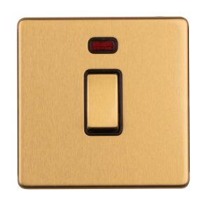 1 Gang 20Amp DP Switch & Neon Flat Concealed
