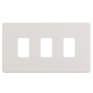 3 Gang Grid Flat Concealed Plate