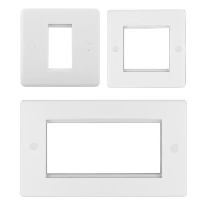 Modular Faceplate Enhanced White Plastic