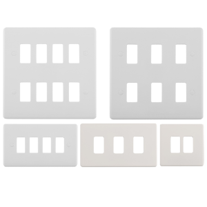 Grid Faceplate Enhanced White Plastic
