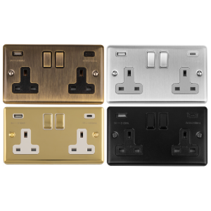 Switched Socket with USB Outlets Enhanced Range